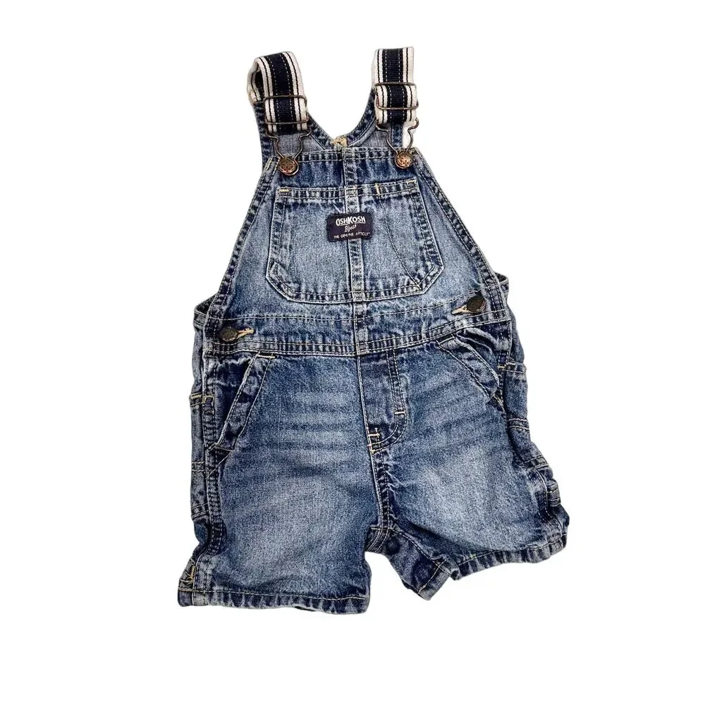 OshKosh B'Gosh Denim Baby Overalls sz 12M
